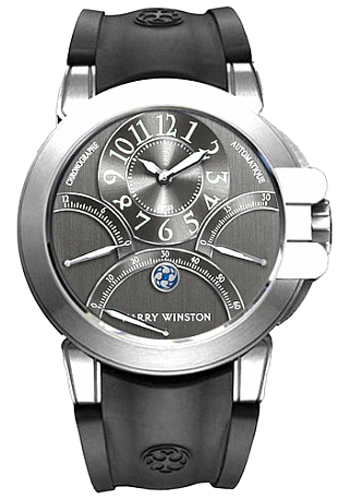 Review Harry Winston Ocean Triple Retrograde Chronograph 400-MCRA44WW watch Replica - Click Image to Close